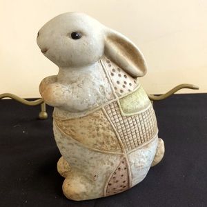 Rabbit Standing Statue Pottery Home Decor